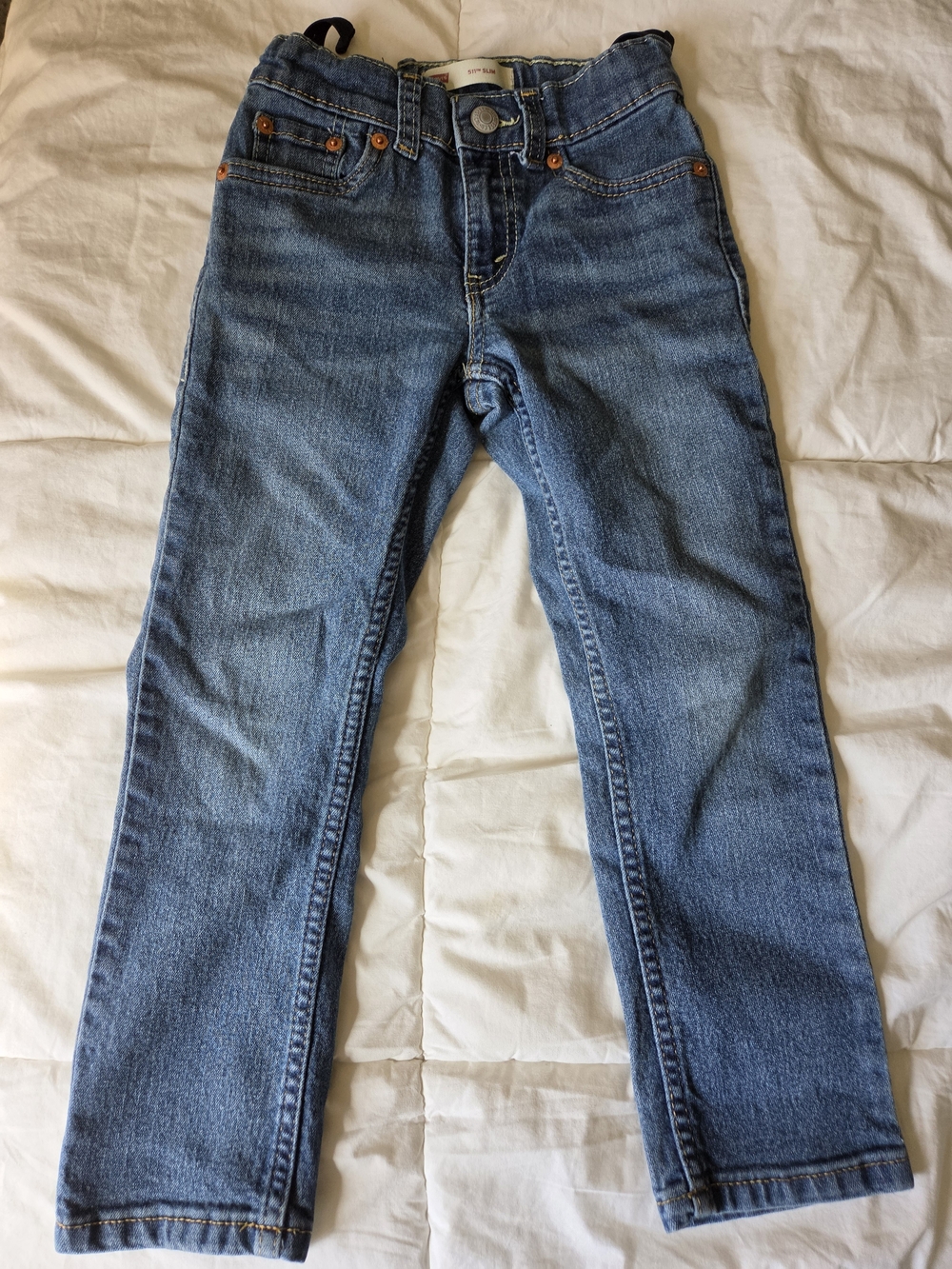 Levi's 511 Slim Fit Jeans Medium Light Wash Blue Boys Size 5 Reg (4-5 Years)